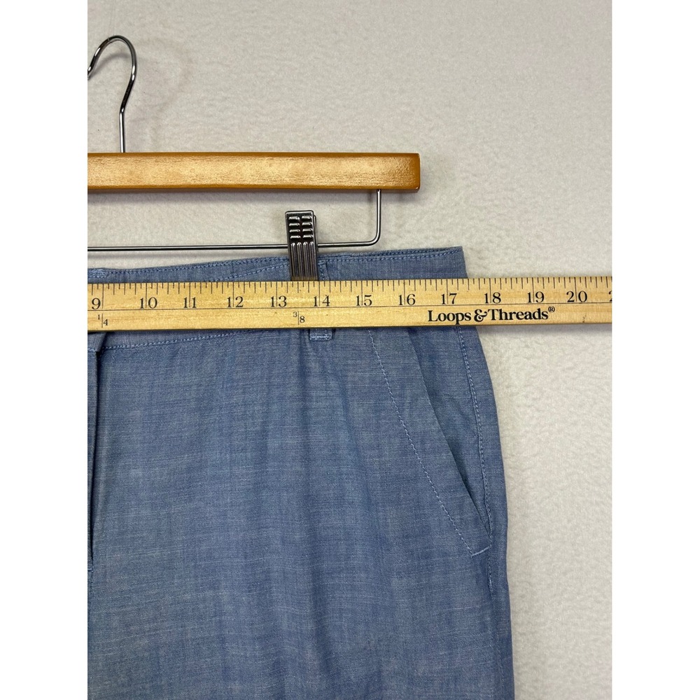 Coastal Preppy Talbots Womens 10 Blue The Weekend Chino Pants Minimalist Hampton - Picture 7 of 11